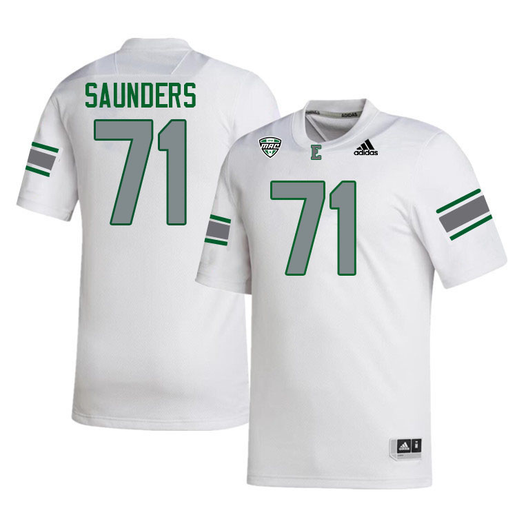 Eastern Michigan Eagles #71 Terrance Saunders College Football Jerseys Stitched Sale-White